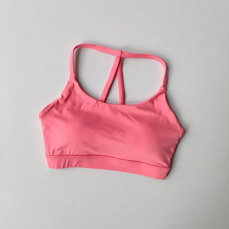 Women's Sexy Back Sports Bra Top Push-Up Yoga Underwear Fitness Crop Top/Workout Yoga Top Soft Beauty Back Bras Gym Underwear