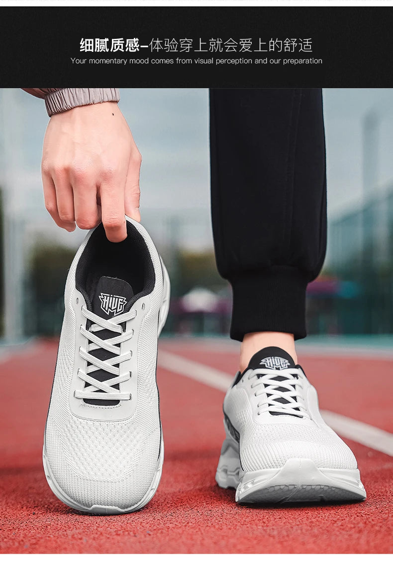 New men shoes Couple Mesh Sneakers Breathable Sports/Casual Shoes with Anti-Slip and Cushioning Running Shoes