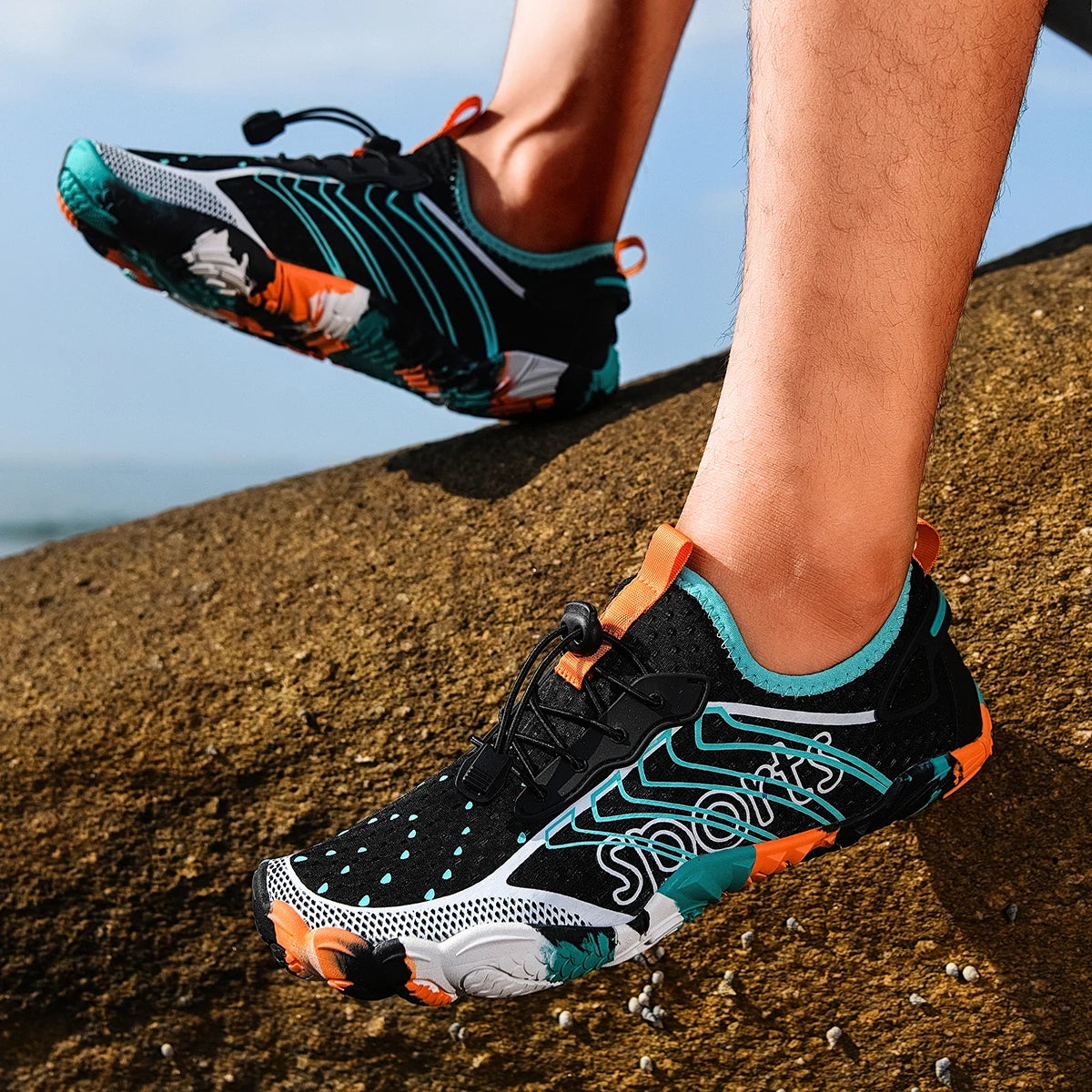 Women Quick Dry Barefoot Water Shoes, Breathable Lightweight Non Slip/Swim Surfing Diving Footwear for Outdoor River Hiking Walking