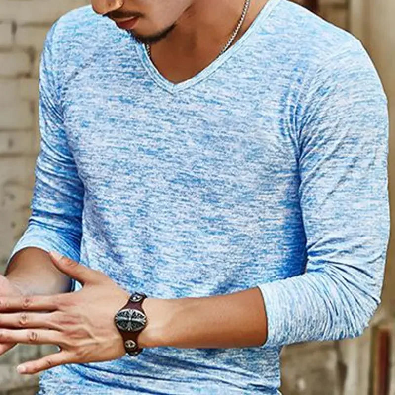 Summer Men's Fashion T shirt Oversized/Casual Long Sleeve Tops Slim Tees Shirt for Men