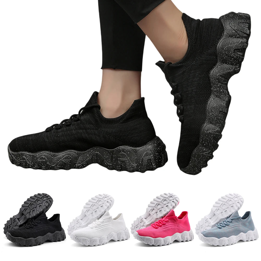 Lightweight Walking Shoes Comfortable Mesh Sports Shoes/Breathable Low Top Jogging Shoes Non-Slip Fitness Sneakers