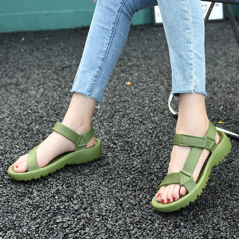 Women's Sandals Fashion Trend Anti-slip Wear-resistant Lightweight/EVA Flat Sandals for Women Outdoor Beach Shoes for Women
