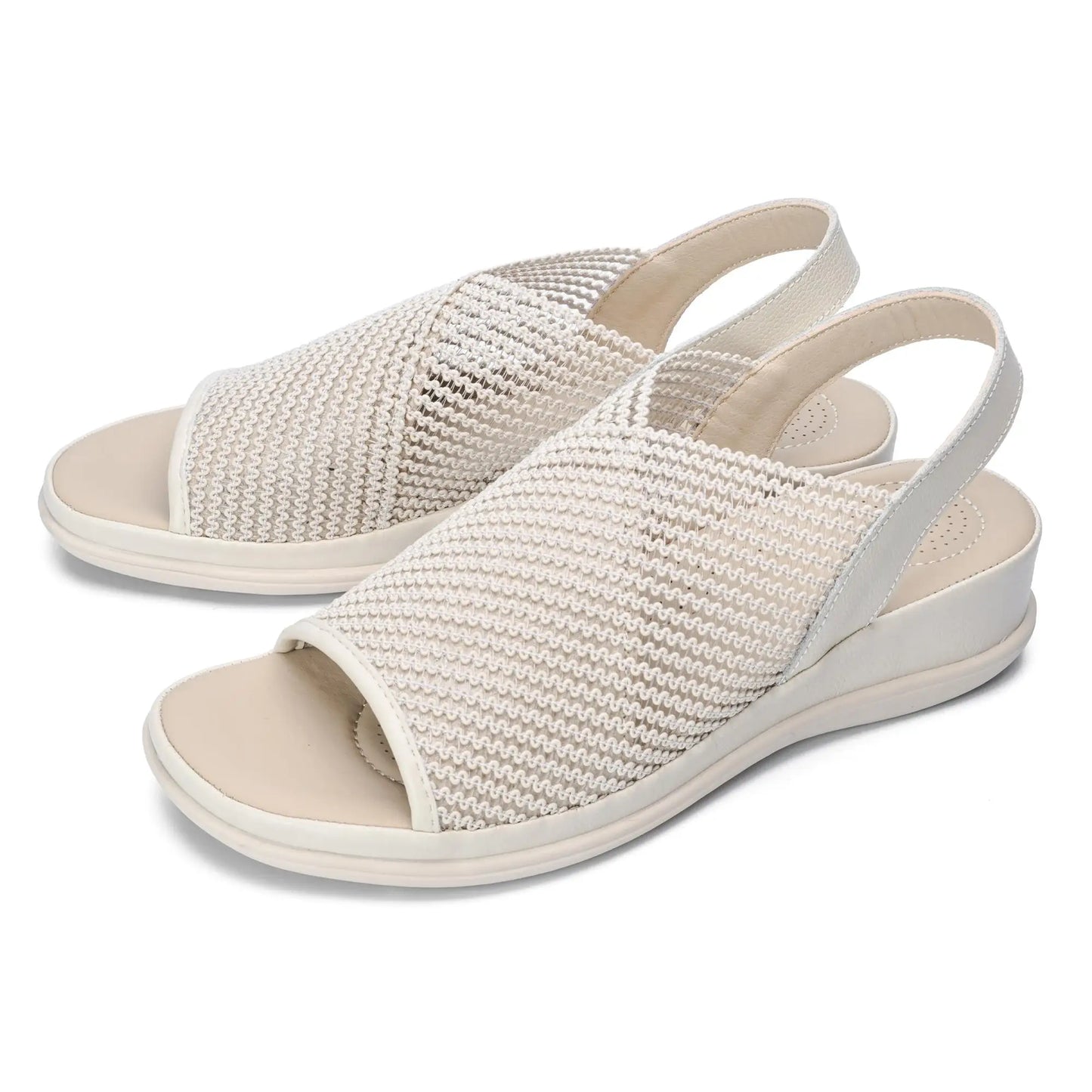 Women's Breathable Mesh Wedge Sandals/Open Toe Slingback Walking Sandals