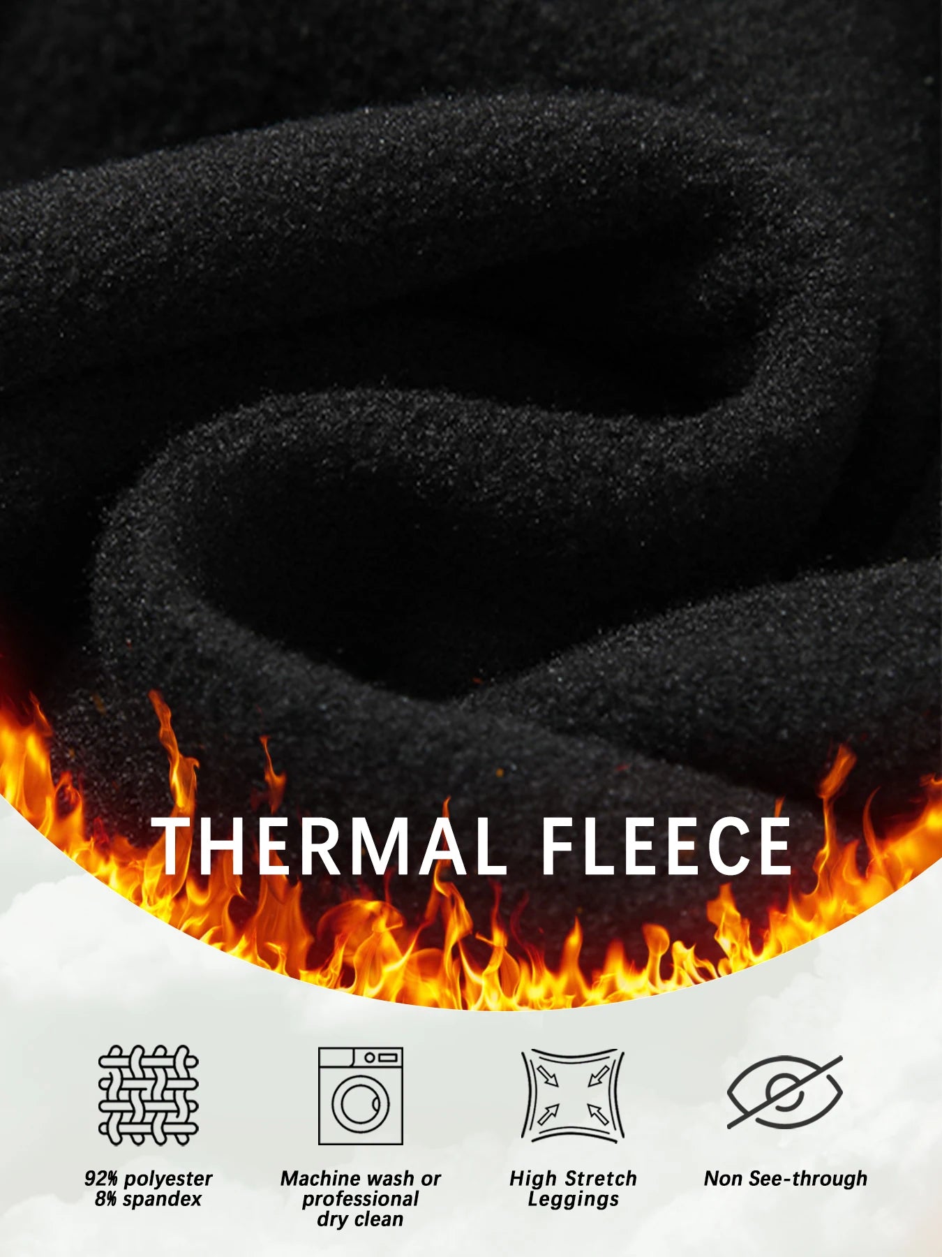 Plus Size Thermal running leggings with fleece interior for women/Low Rise design provides warmth and comfort for winter