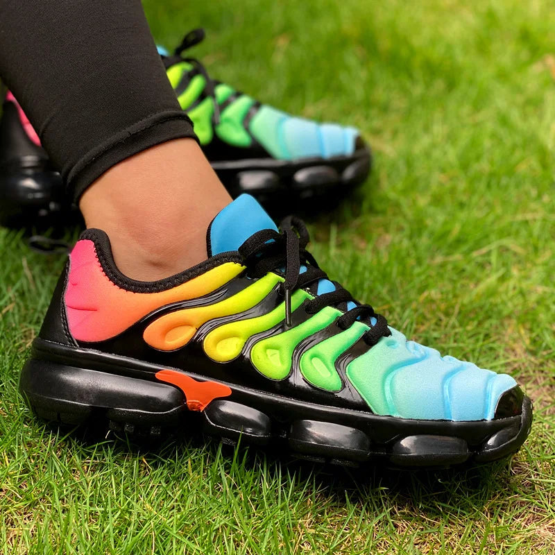 Women Sneakers Fashion Rainbow Color Platform Shoes Casual/Walking Shoes Comfortable Outdoor Ladies Vulcanized Shoes