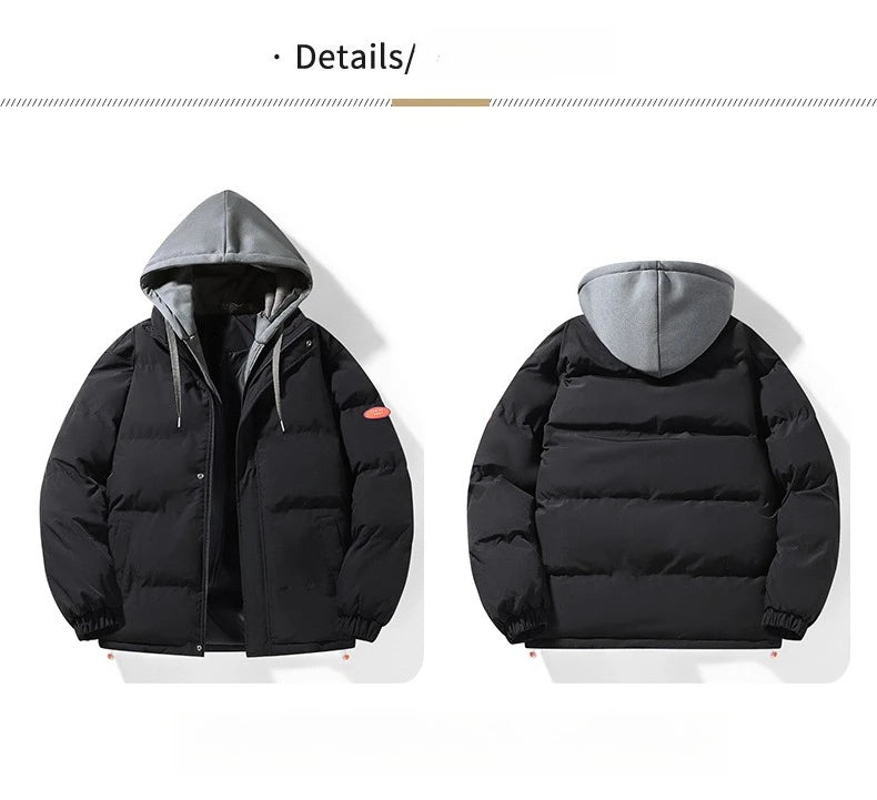 Fashion Men's Hooded Parka Jackets Thick Warm Outdoor Streetwear/Casual Winter Quality Male Puffer Jacket Couple Coats
