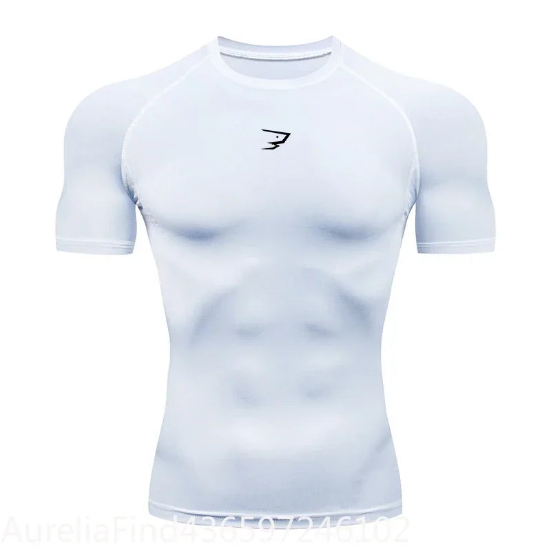 Men Short Sleeve Compression T-Shirt Running Gym/Fitness Sport Tees Male Jogging Athletic Sport Tops