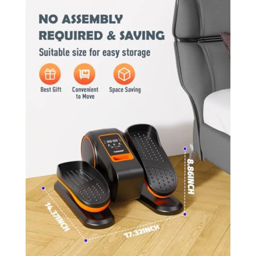 Under Desk Electric Elliptical Leg Exerciser for Seniors 13 Adjustable Speeds/Quiet Portable Seated Pedal Trainer with Remote Control