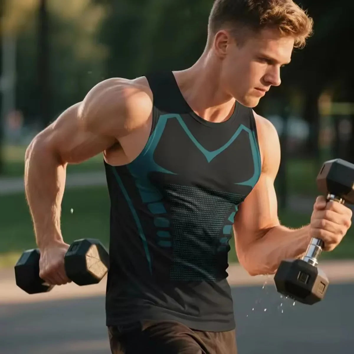 Summer Men Shapewear Ionic Shaping Vest Sleeveless Shirt Tight/Compression Shirts Tank Top Body Shaper Breathable Ice Silk Vest