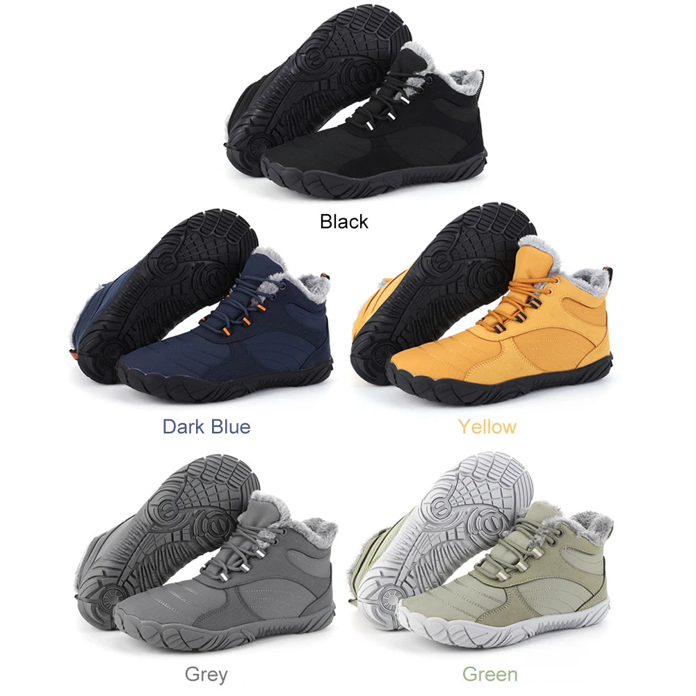 Women Winter Boots Outdoor Barefoot Boots For Women/Ankle Boots Plush Warm Snow Shoes Non-slip Couple Shoes