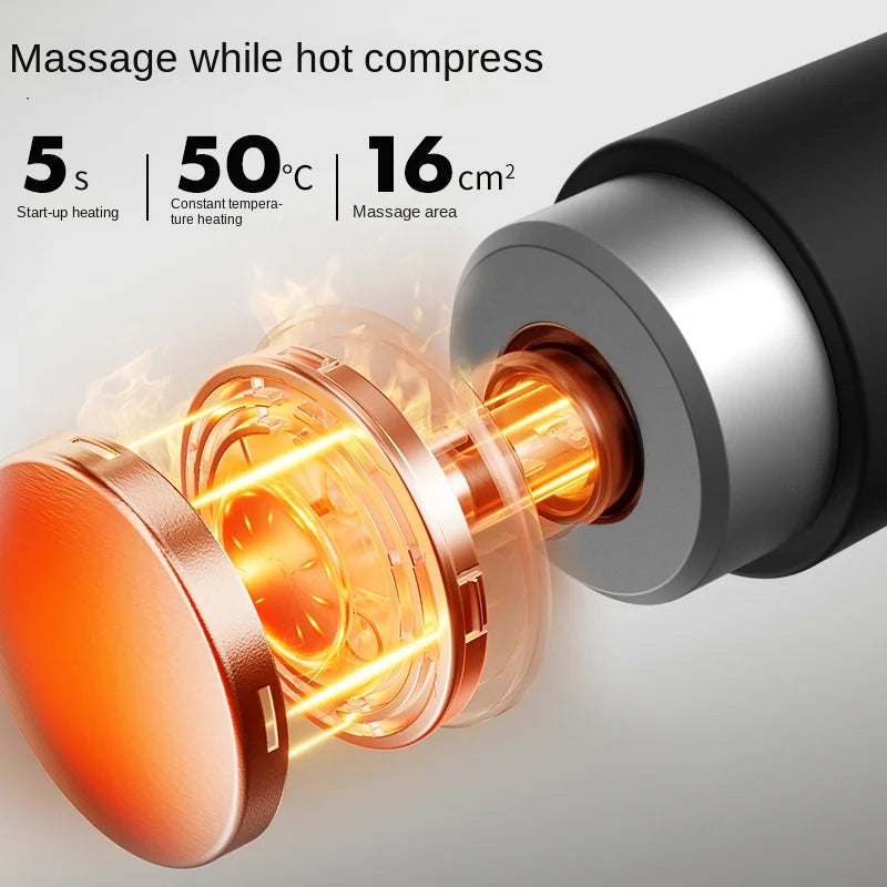 New Electric Powerful Percussive Mini Hot and Cold Massage Gun/Muscle Relaxation Home Portable Gym Use Fascial Massager Gun