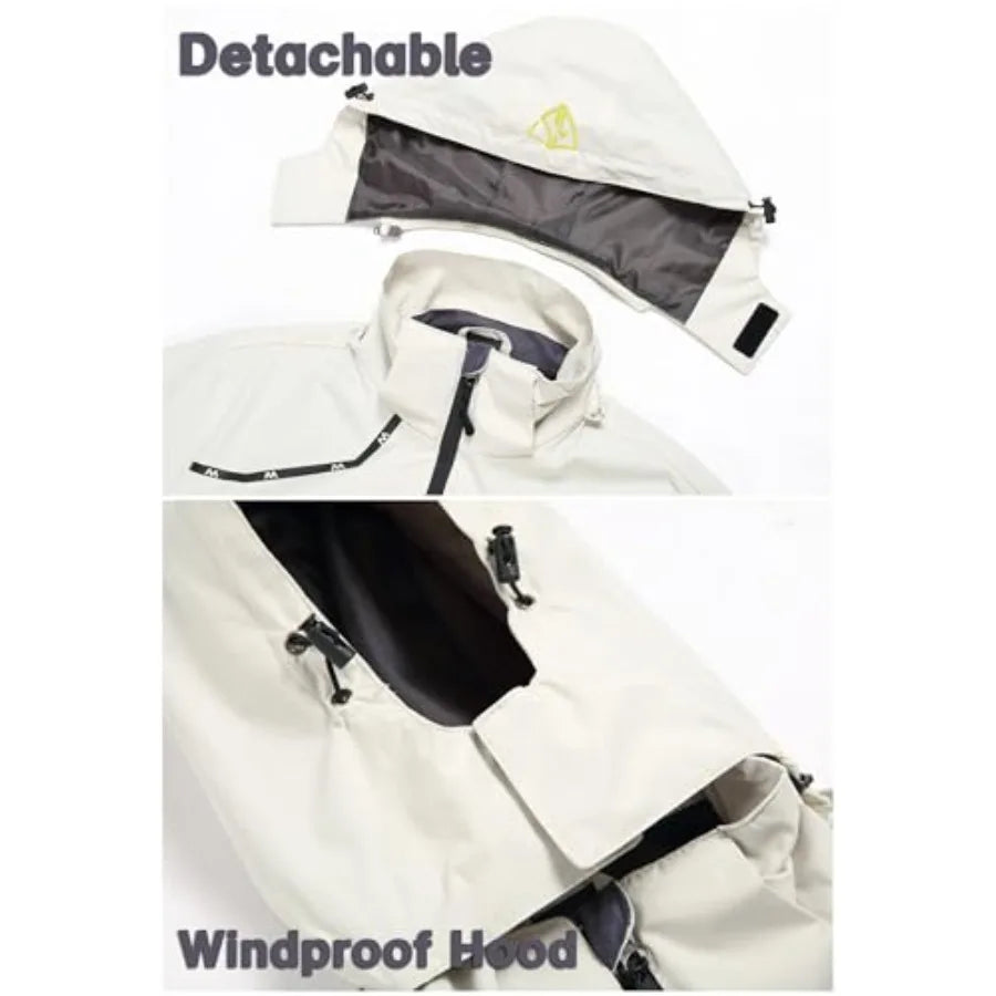 Men's Windproof Jacket Waterproof Lightweight Mountain Sport/Jacket for Men Hooded Windbreaker Raincoat