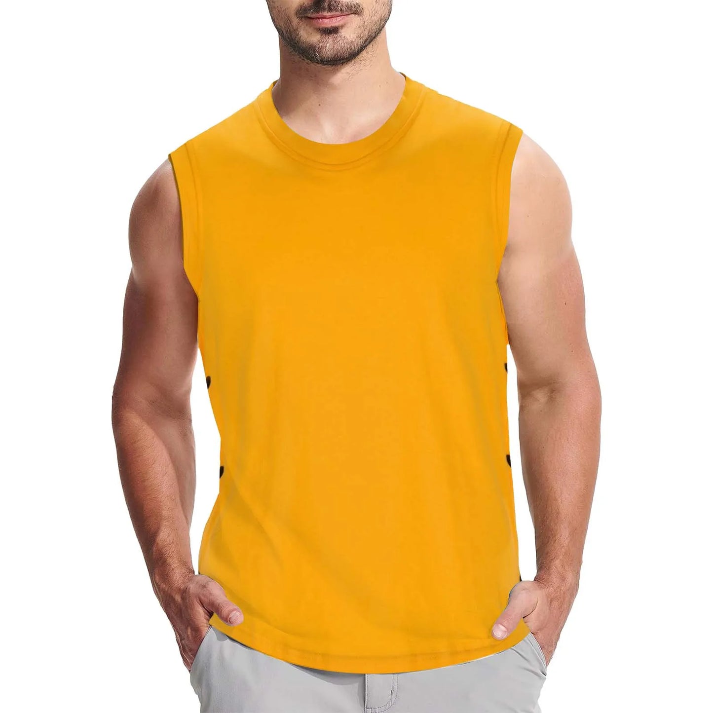 Sleeveless T-Shirt For Men Tank Top Men' Sleeveless Tank Top/Summer Cotton Thin Breasted Gym Tank Top Men