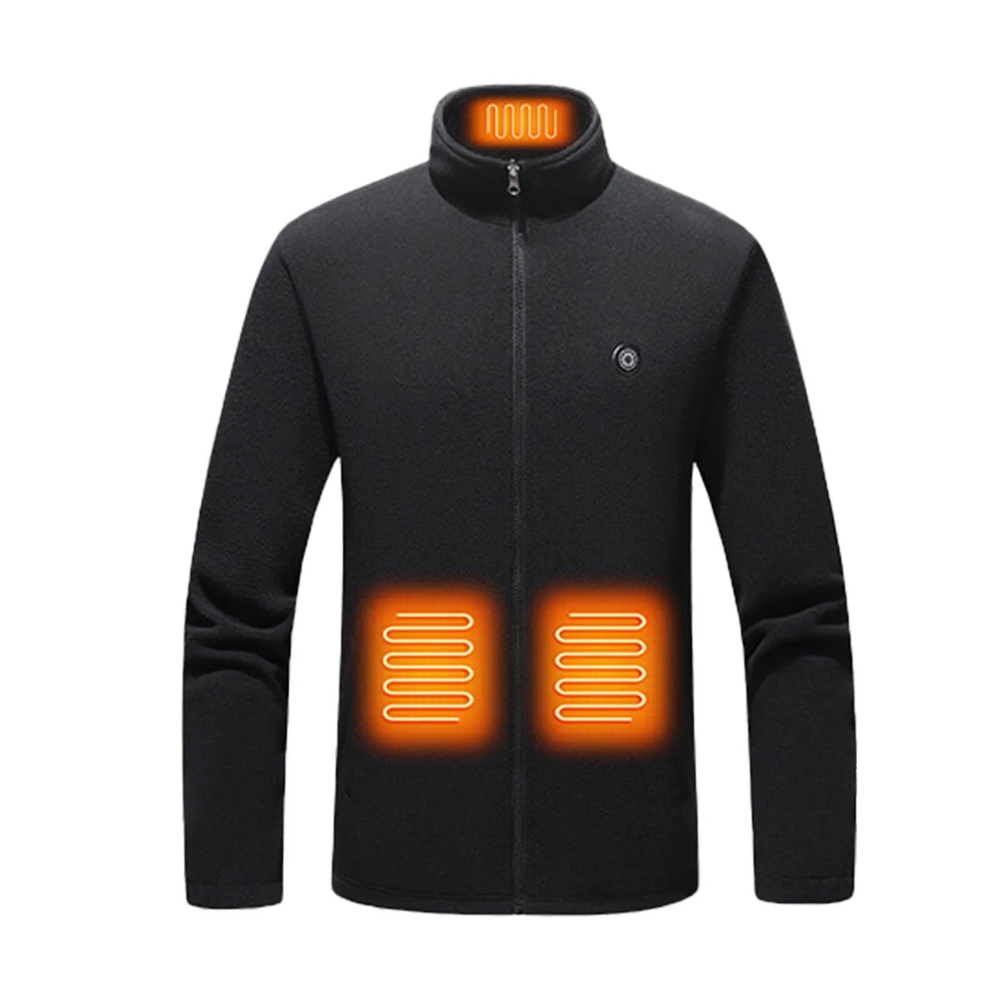 Men's Winter Warm Fleece Jacket Solid Smart Heat Coat Outdoor Coat/Thermal Usb Electric Battery Long Sleeves Heating Jackets