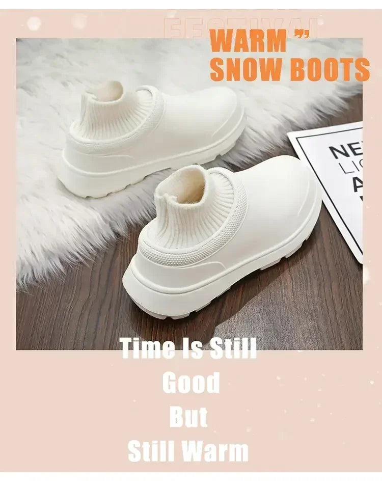 Winter Warm Kitchen Non-slip Waterproof Restaurant Working Shoes/Eva Chef Cotton Slippers Size 36-47