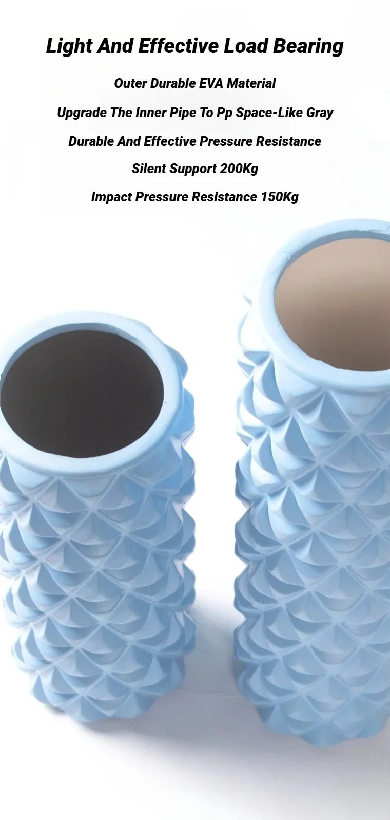 3D Diamond Foam EVA Massage Roller Hollow Yoga Column Fitness Equipment/For Muscle Physiotherapy And Sports Rehabilitation Roller