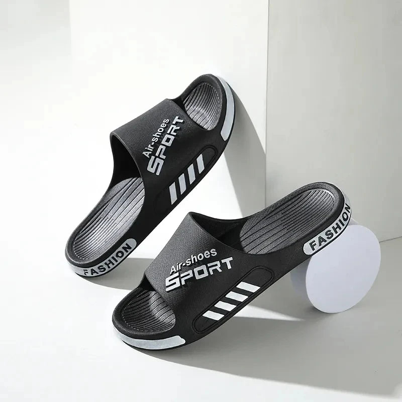 Fashion Men's Slippers PVC Soft Sole Non-slip Slides Casual/Outdoor Flip Flops Home Slippers New