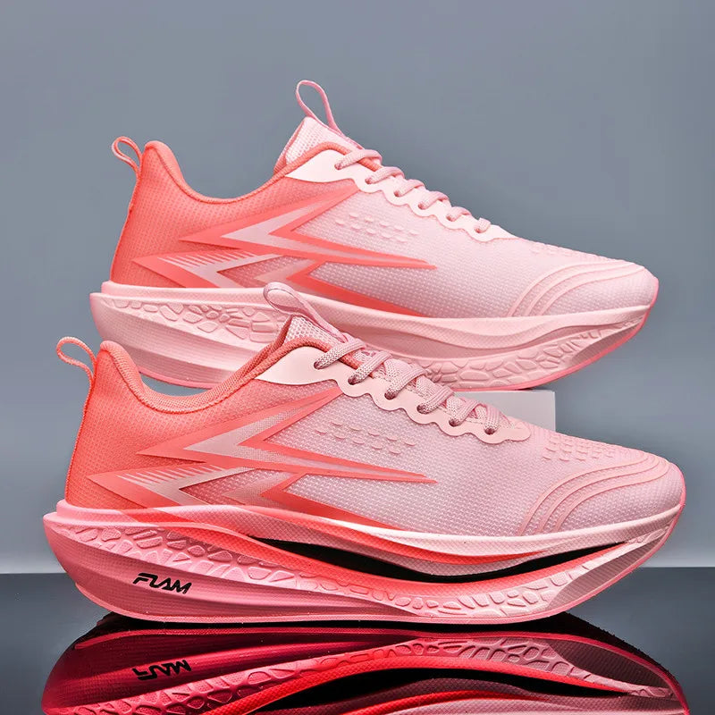 Men Running Shoes Speciality Marathon Sports Shoes Breathable/Lightweight Carbon Board Women's Trend Athletic Sneakers