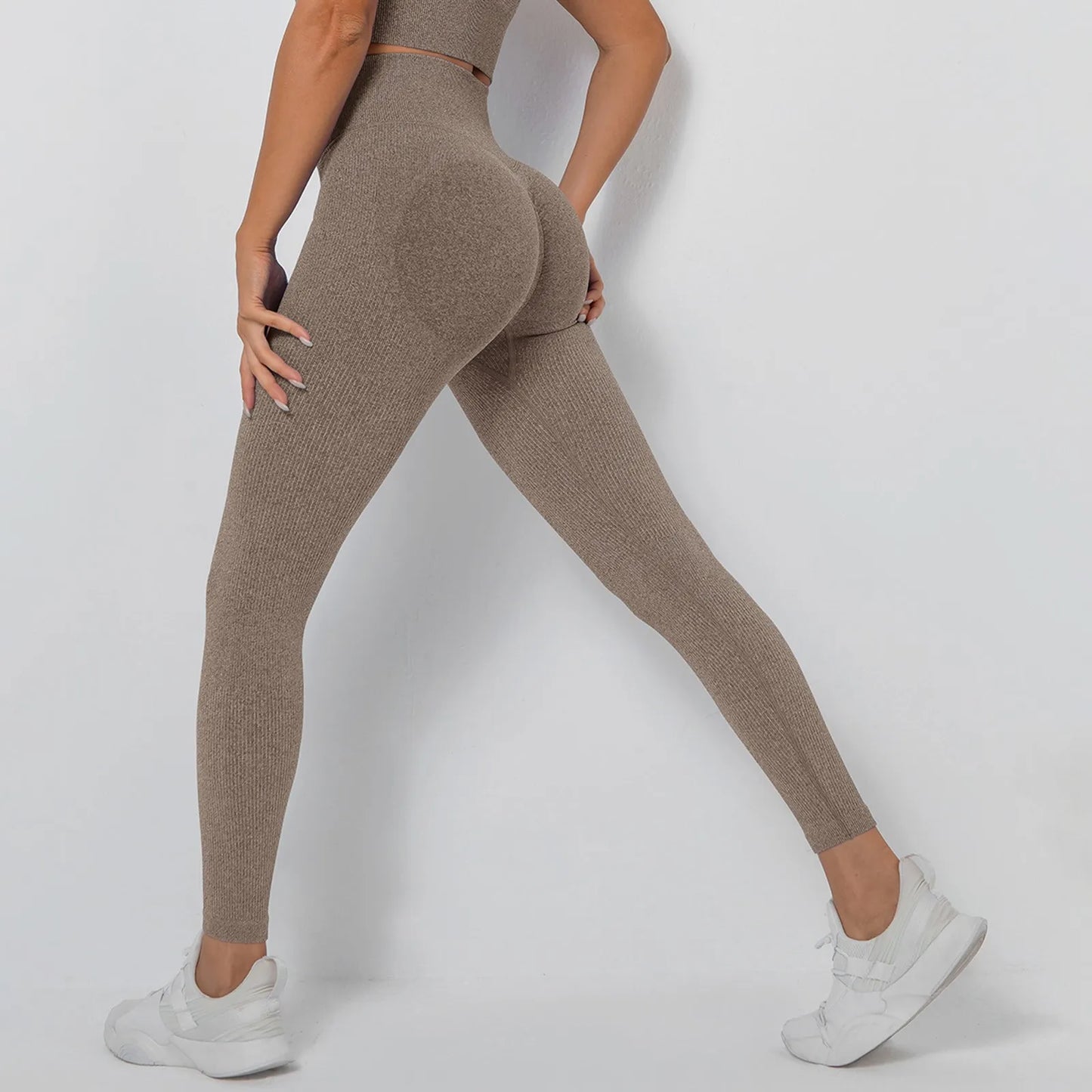 Women's Sports Leggings High Waist Butt Push Up Leggings/Seamless Compression Gym Leggings For Sports Yoga