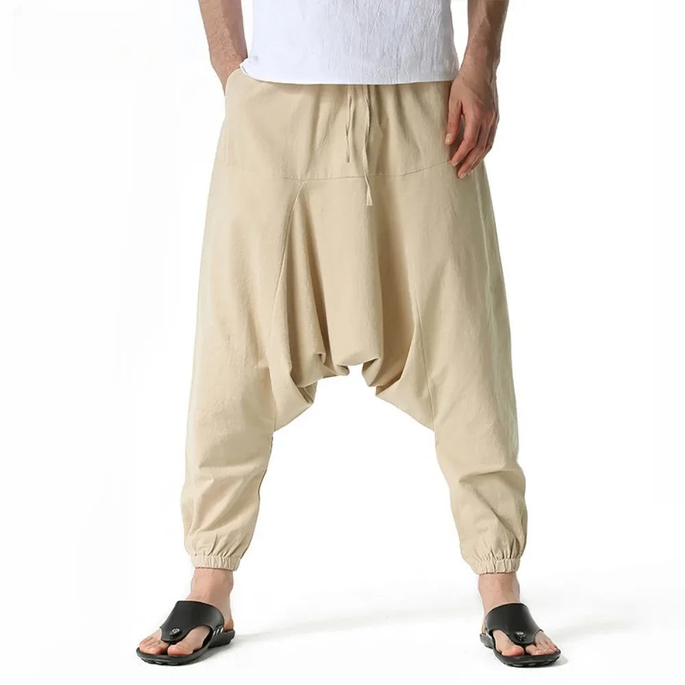 New Men Harem Pants Sweat wear Baggy Casual Yoga Loose Cotton/Sport Jogging Pants Cross Pants for Men Streetwear