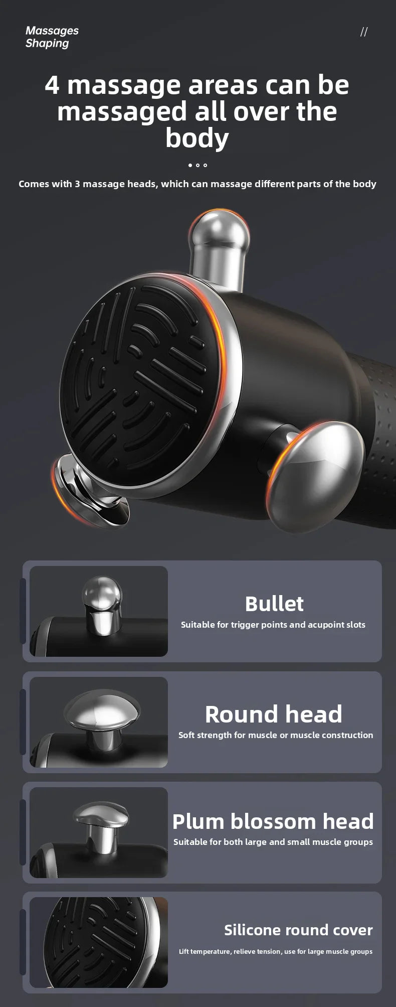 High Frequency Fascia Gun Relaxation Gun Sports Fitness/Muscle Relaxation Massager Full Body Massage 3 Gear