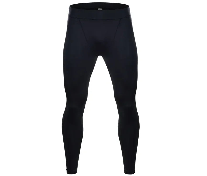 Men's compression sports pants fast drying fitness sports pants/running tight pants training tight pants black