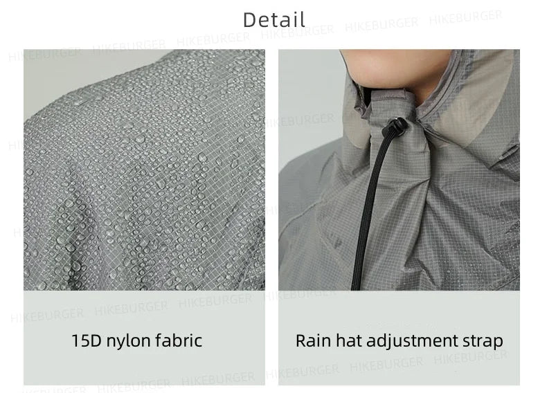 3F UL GEAR QingSuo Spilt Rain Poncho Outdoor Ultralight/Sleeve Rain Coats 15D Nylon Waterproof Hiking Cycling Jacket