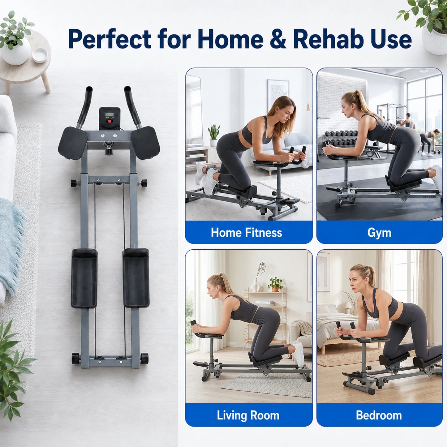 Crawling Machine Adjustable Height Length Back Stretcher with Counter Crawling/Training Machine for Home Gym Studio Cardio Machine