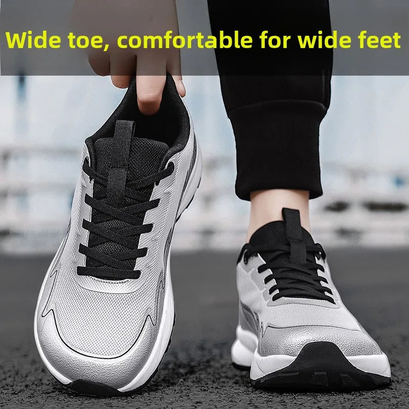 Wide Toe Running Shoes 4E Dynamic Thick Outdoor Fitness Men's Shoes/Foot Cross-Border Shoes Comfortable Breathable