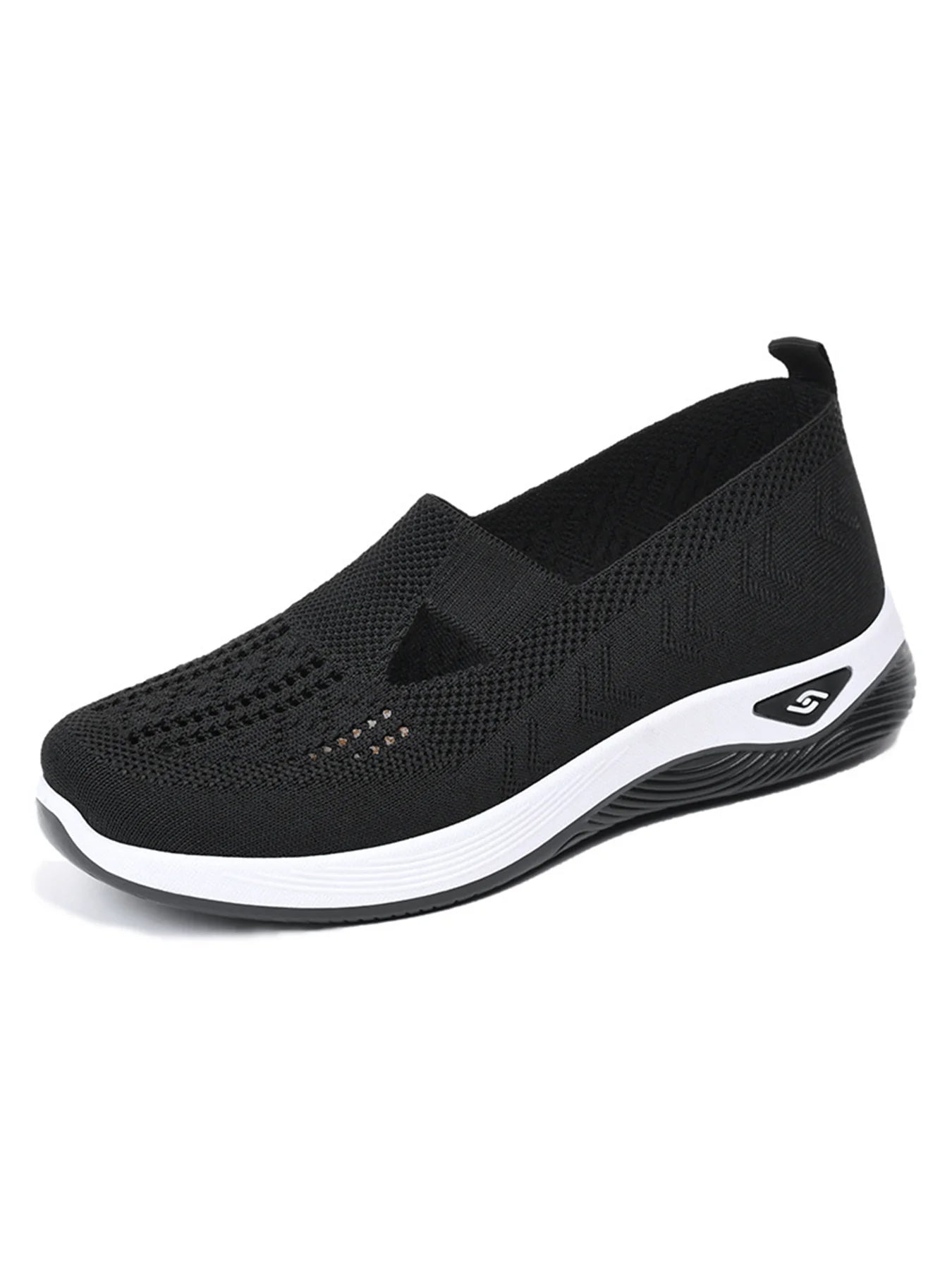 Women's shoes Solid Color Breathable Sneakers casual sneaker/women's summer sneakers Low-top Knitted Casual Shoes Mom Shoes