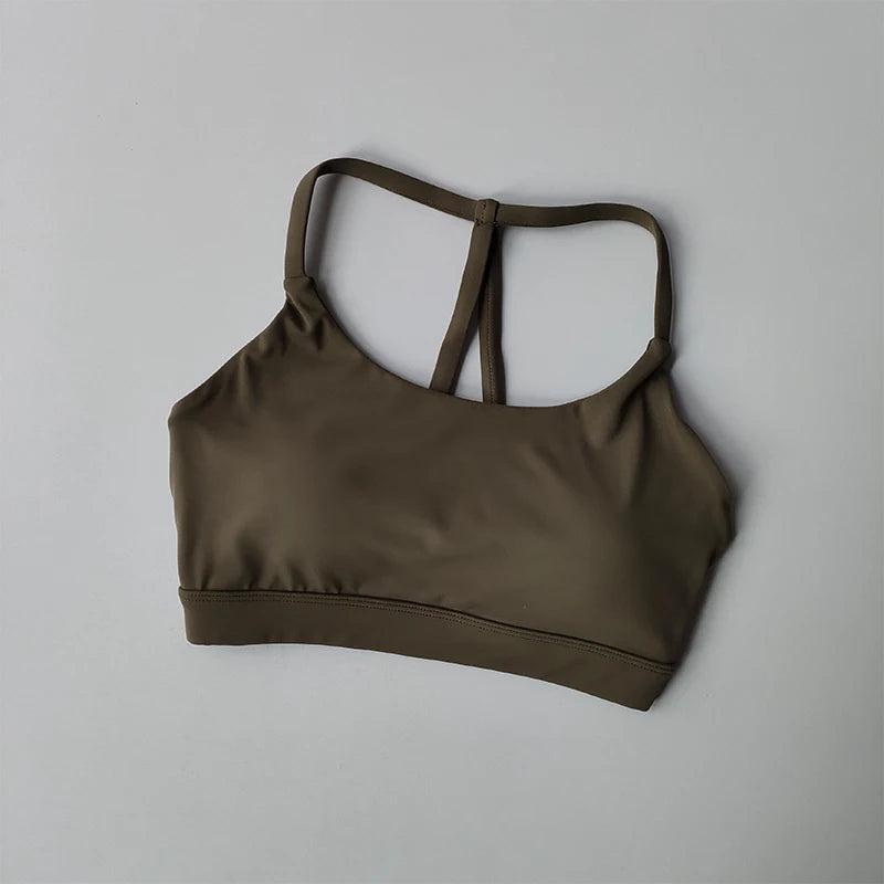 Women's Sexy Back Sports Bra Top Push-Up Yoga Underwear Fitness Crop Top/Workout Yoga Top Soft Beauty Back Bras Gym Underwear