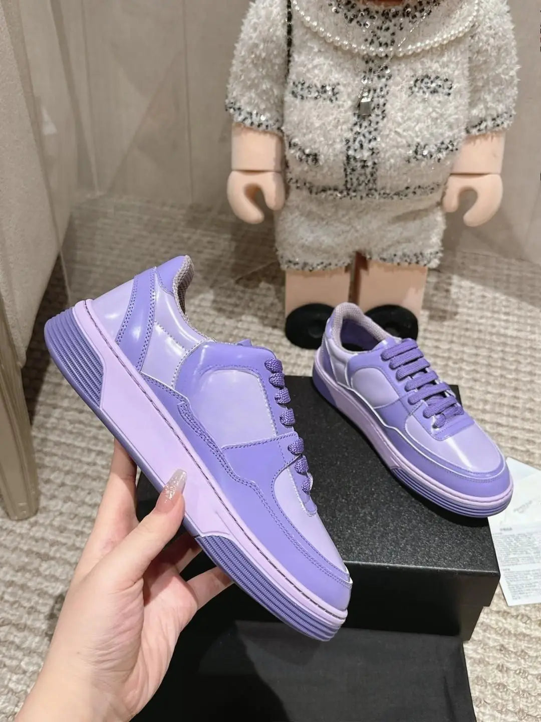 Light Purple Soft Unisex Skateboard Shoes Thick Sole Casual Board Shoes/Soft Sole Canvas Couple Canvas Shoes Non Slip Wear Resistant