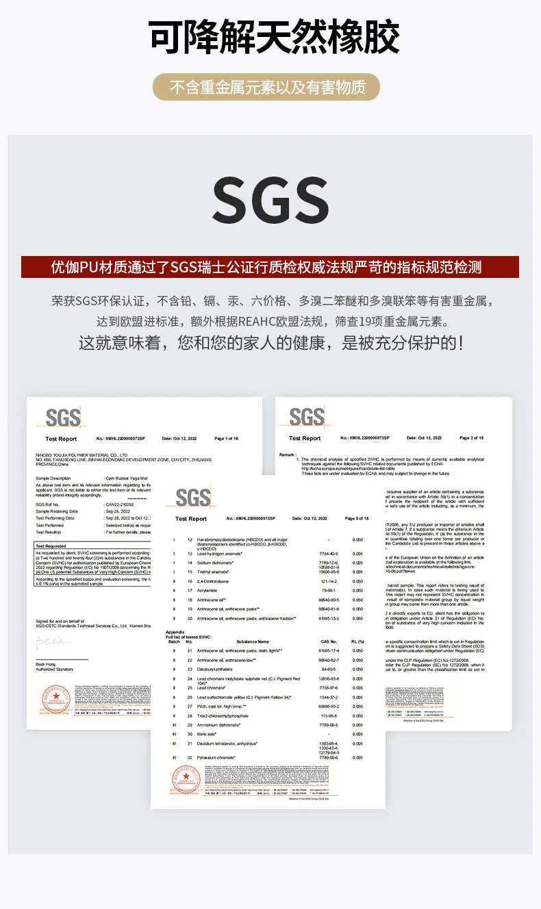 ‌Natural Rubber & PU Professional Yoga Mat Anti-Slip/Sweat-Absorbing Silent Shockproof Fitness Mat for Home ‌