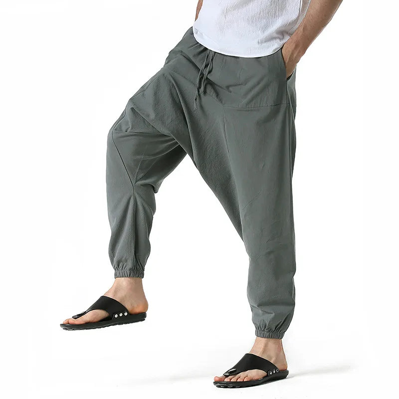 New Men Harem Pants Sweat wear Baggy Casual Yoga Loose Cotton/Sport Jogging Pants Cross Pants for Men Streetwear