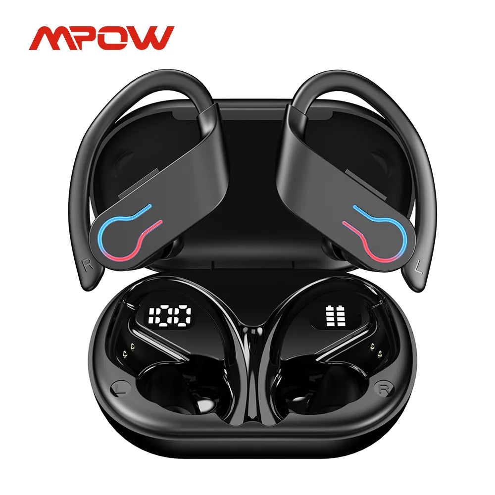 Mpow Q63 Bluetooth 5.3 Earphones Sports Headset Wireless In-Ear/200H Standby Time IPX7 Waterproof HiFi Stereo Gaming Earbuds