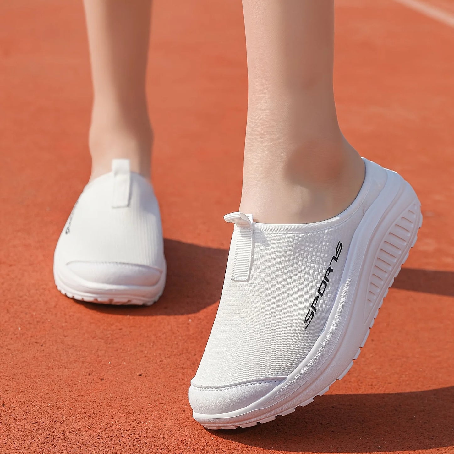 Summer women's one foot sports shoes breathable/thin mesh lazy shoes toe cap half drag sandals women's style
