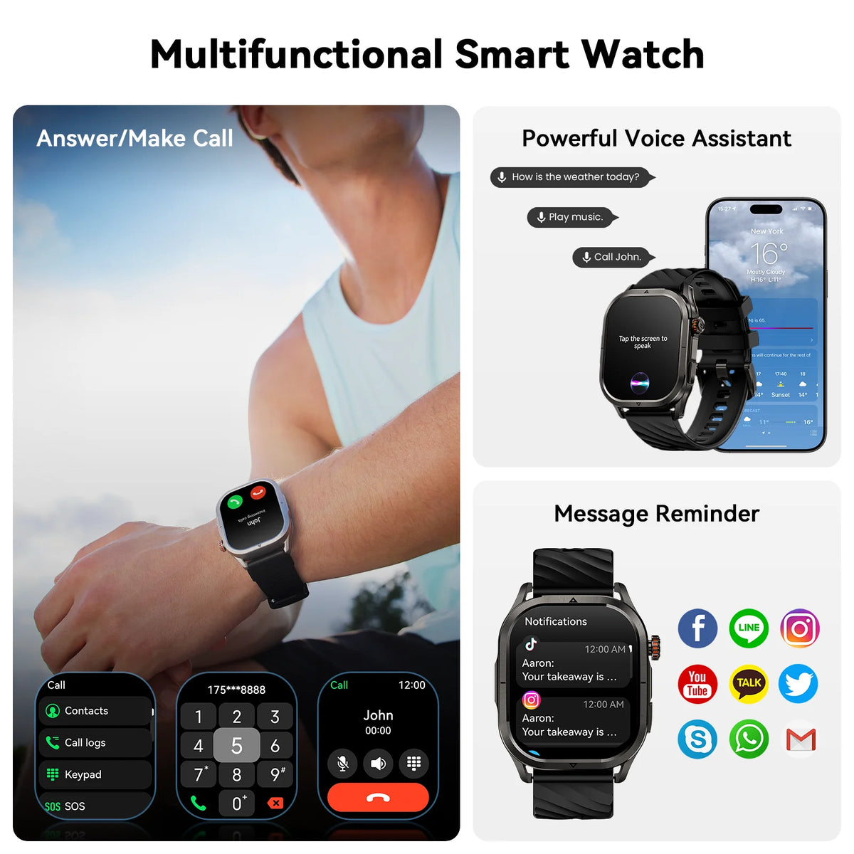 KOSPET MAGIC P10 GPS Smartwatch For Men Anti-Fingerprint AMOLED Screen/Dual-Band GNSS IP69K 5ATM Waterproof 180+ Sport Mode