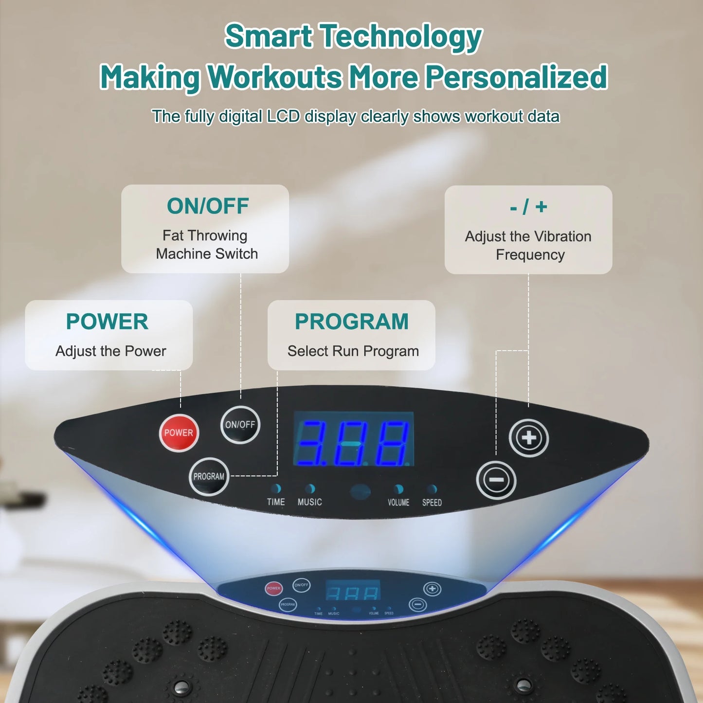 Vibration Plate Exercise Machine Fat-Burning Home Fitness/Slinger Shaping Whole Body Workout Portable Fitness Equipment