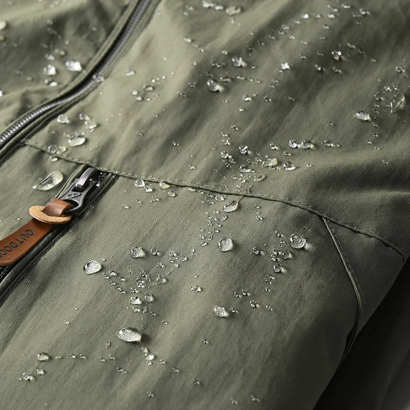 Windbreaker Men Tactical Jacket Waterproof Outdoor Hooded Coat/Sports Military Size S-5XL Field Climbing Thin Outwear
