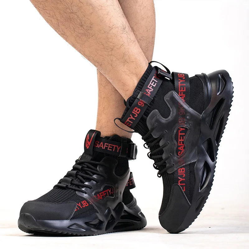 Lightweight Men Safety Shoes Steel Toe Work Anti-smash Protective Shoes/Anti-smash Anti-puncture Indestructible Shoes