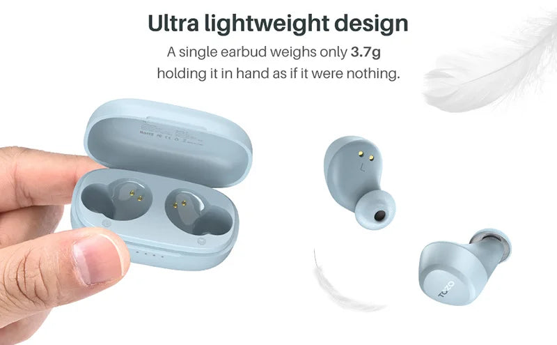 Refurbished TOZO TWS Earbuds in-Ear Wireless Bluetooth Headsets/with Mic Touch Control Sport Waterproof for Iphone Android