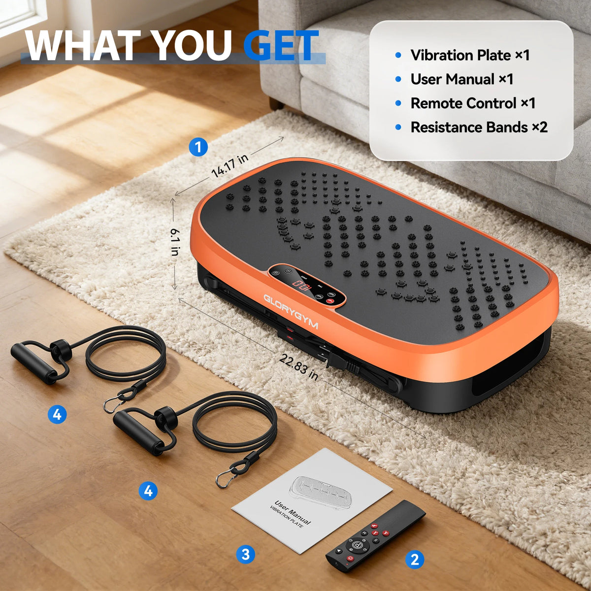 Vibration Plate Fat Burning Machine 120 Levels 330lbs Quiet Operation/Whole Body Workout Platform for Home Gym Balance Training