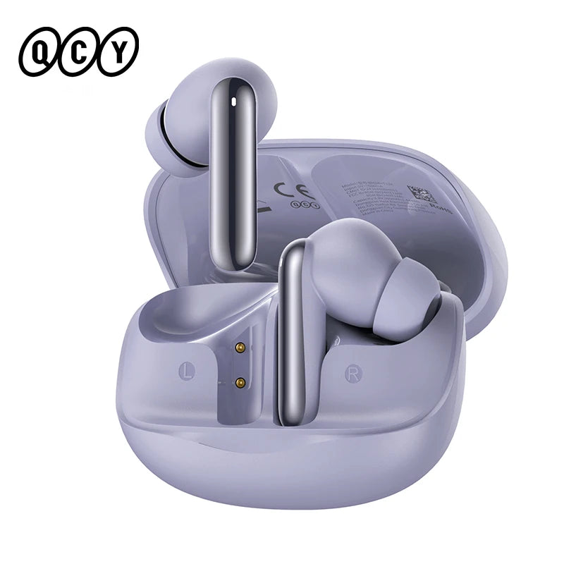QCY Melobuds N50 ANC Bluetooth 5.4 Wireless Earphones Active Noise Cancellation/6 Mics Clear Call Earbuds Multipoint Connection
