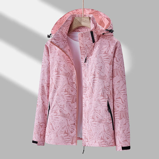 Jackets For Women Trendy Women's Maple Leaf Print/Outdoor Single Layer Windbreaker Windproof