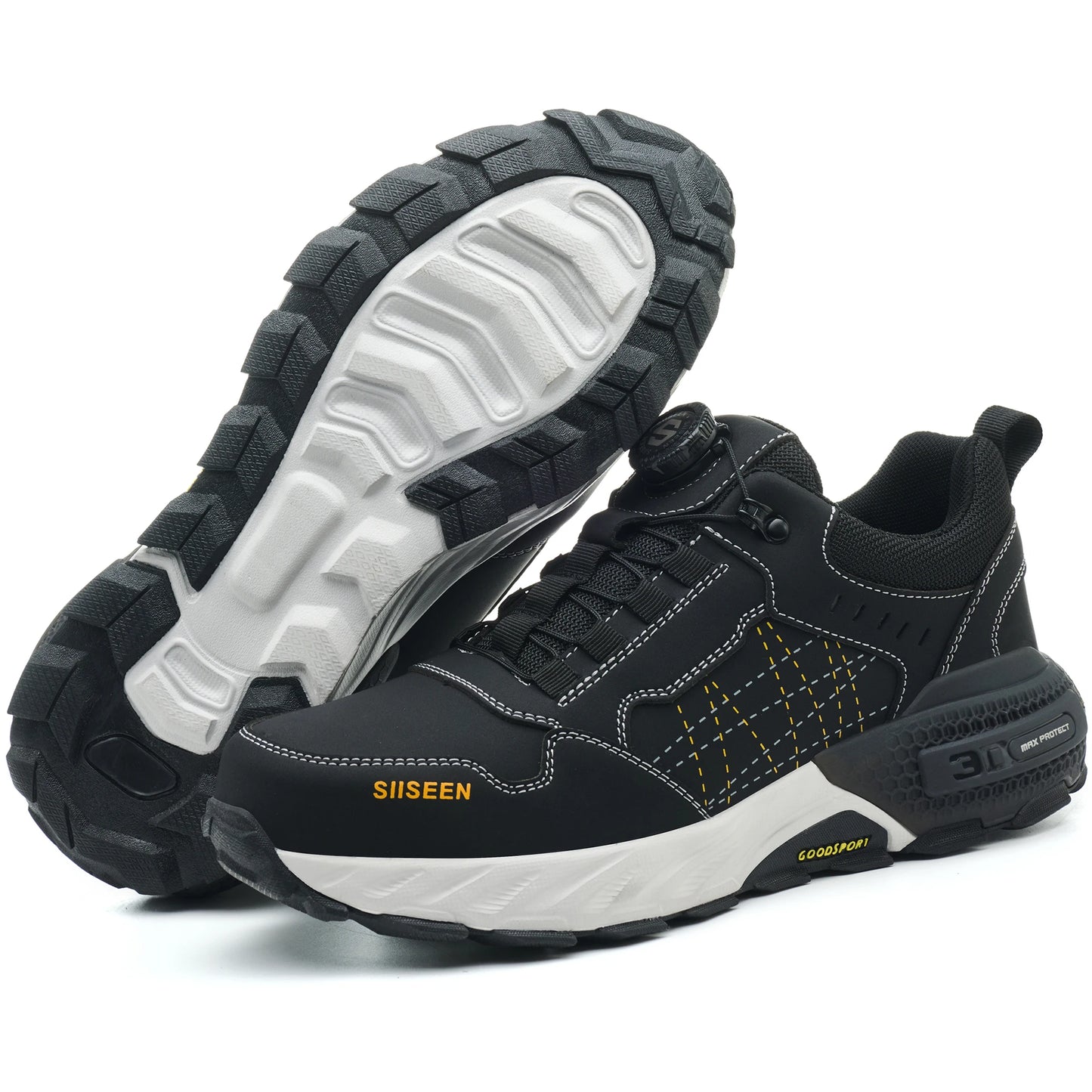 NEW Work Safety Shoes for Men Steel Toe Cap 4.0 KEVLAR Rotating Button/Work Sneakers Anti-smash Puncture-Proof Shoes Work Boots