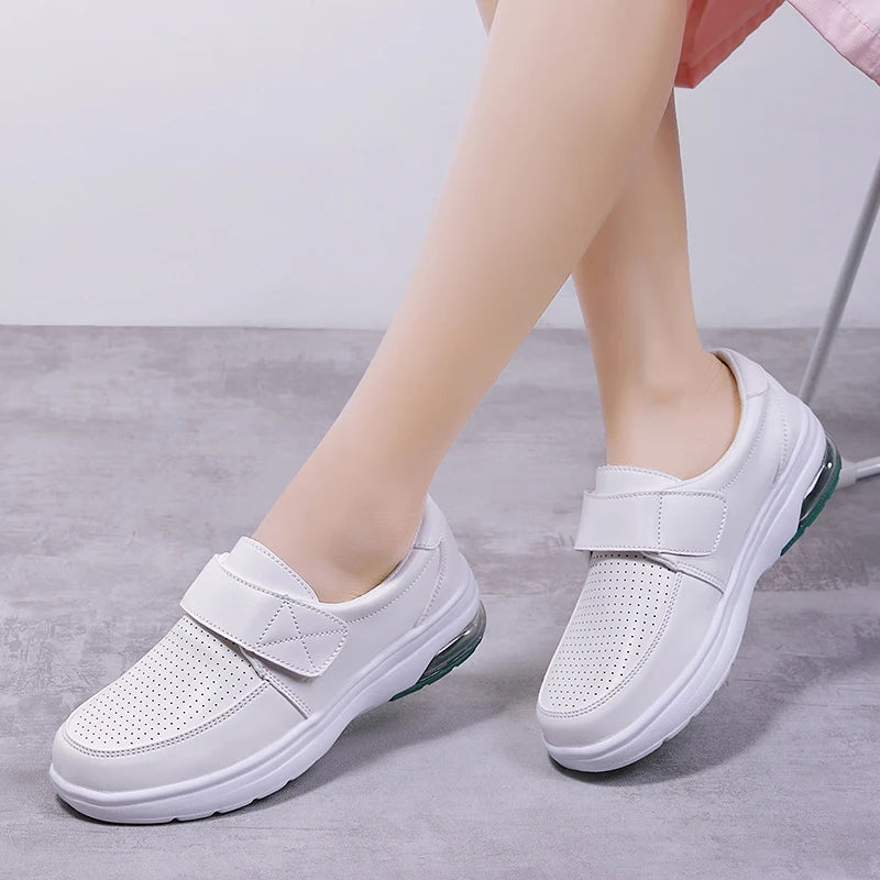 Sneakers Woman Nurse Clogs Shoes - Nursing Women Summer Shoes/Female Health Work Flat Walking Soft Non Slip Nurse Shoe