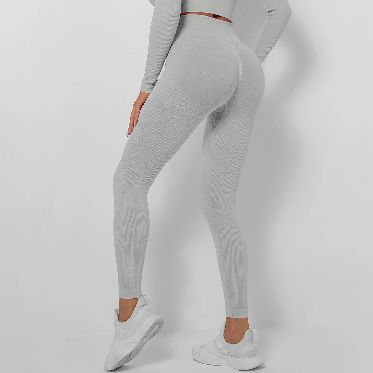 Women's Sports Leggings High Waist Butt Push Up Leggings/Seamless Compression Gym Leggings For Sports Yoga