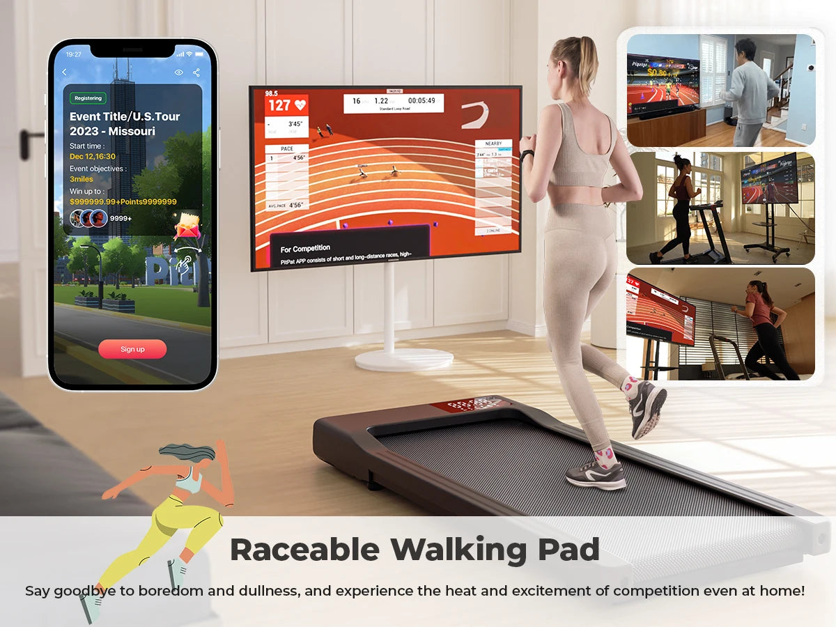 Hot Sale Treadmill 2in1 Treadmills for Home/Office Remote Control/LCD Display Adjustable Speed Walking Pad Exercise Machine