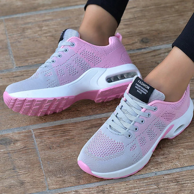 Women Air Cushion Sneakers Female Mesh Sport Running Training Shoes/Walking Shoes Outdoor Non Slip Tennis Shoes