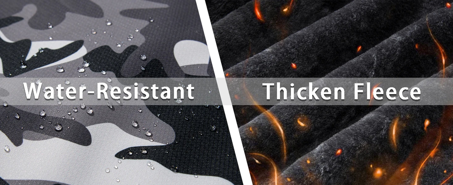 Men's Water-Resistant Ski Jacket Winter Fleece Lined/Snow Coat Warm Windproof Outdoor Jacket